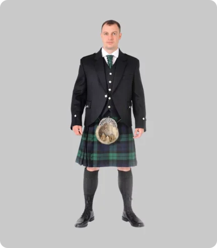 8 Yard Black Watch Kilt_Full Highland Dress Package