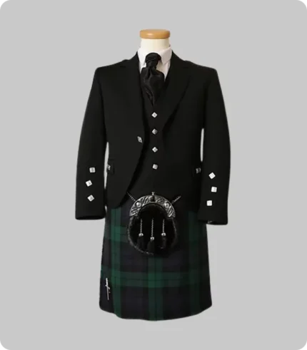 Black Watch Tartan Utility Kilt Outfit