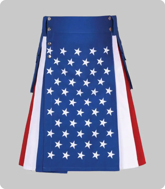 American Flag Hybrid Utility Kilt For Patriotic Men