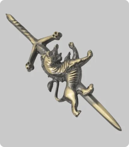 Anitque Highland Scottish Rampant Lion Kilt Pin