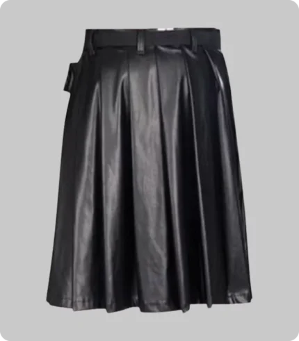 Black Design Scottish Leather Utility Kilt