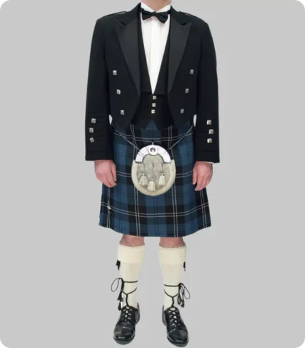 Black Traditional Prince Charlie Adult Hire Outfit