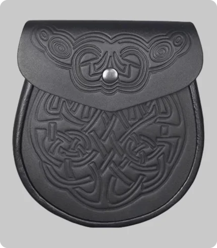 Celtic Embossed Leather Sporran