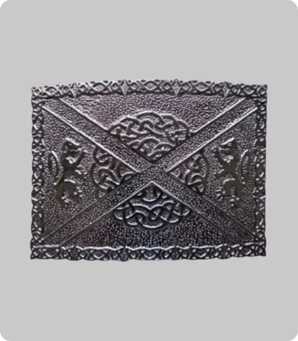 Celtic Lion Rampant Saltire Kilt Belt Buckle