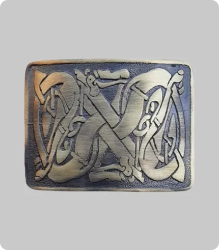 Celtic Weave Kilt Belt Buckle Antique