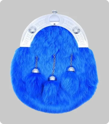 Full Dress Chrome Celtic Knot Light Blue Rabbit Fur