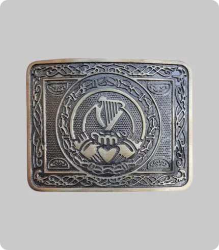 Harp Claddagh Kilt Belt Buckle Antique