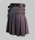 Heavy Duty Denim and Leather Kilt