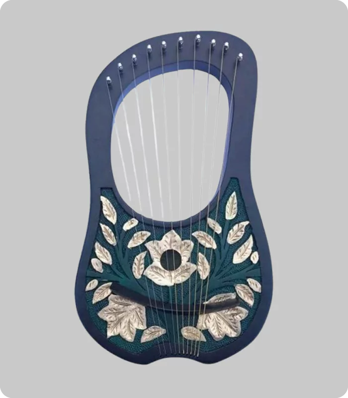 Premium Quality 10 Metal String Scottish Lyre Harps for Sale Design 92