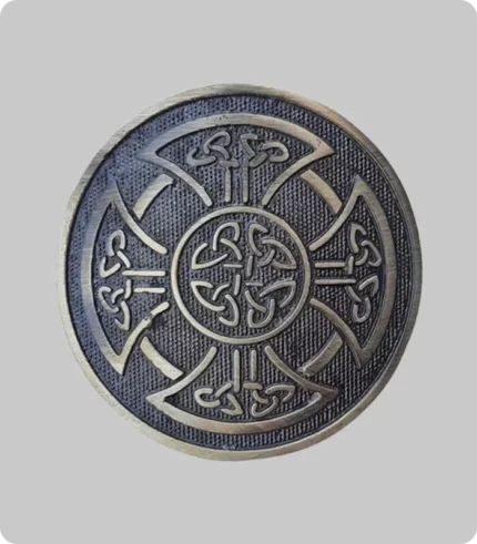 Round Celtic Knot Kilt Belt Buckle Antique