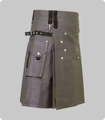 Scottish Active Men Grey Utility Sports Kilt