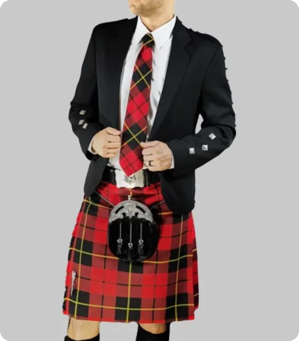 Scottish Black Argyle Jacket For Men