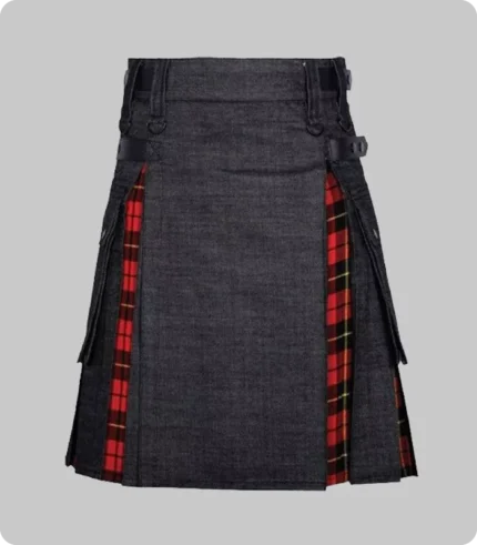 Straight and Slim Fit Denim Kilt