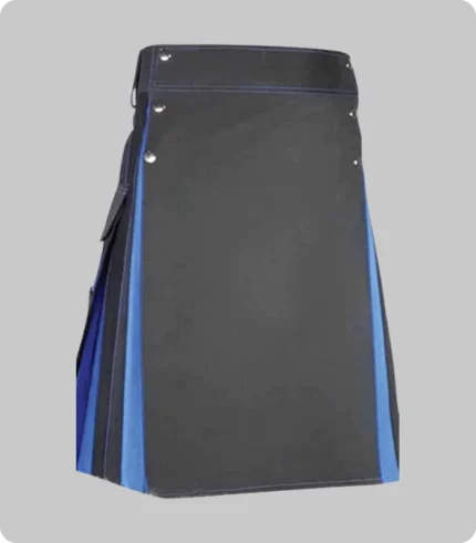 Traditional Black and Blue Hybrid Kilt