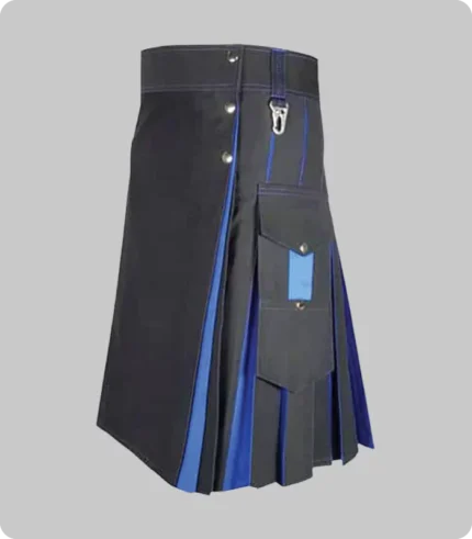 Traditional Black and Blue Hybrid Kilt