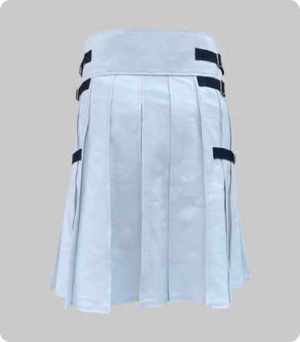 White Leather Kilt