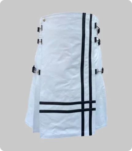 White Leather Kilt