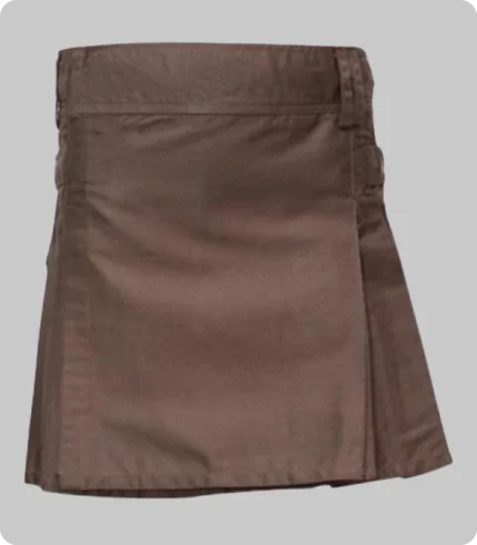 womens utility kilt chocolate brown